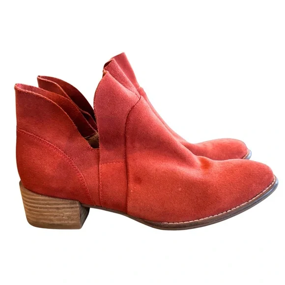 Seychelles Coral Suede Ankle Booties Size 7 Like New Women’s Zip Closure Boots - Picture 5 of 6